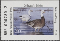 Scan of 2001 Texas Duck Stamp MNH VF