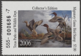 Scan of 2006 Texas Duck Stamp MNH VF