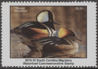 Scan of 2015 South Carolina Duck Stamp MNH VF