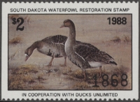 Scan of 1988 South Dakota Duck Stamp MNH VF