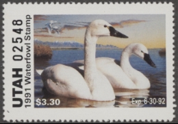 Scan of 1991 Utah Duck Stamp MNH VF