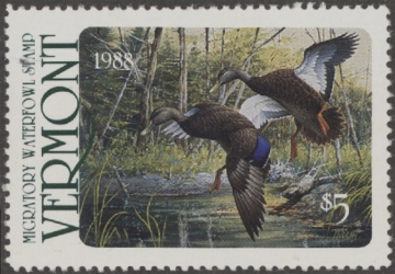 Scan of 1988 Vermont Duck Stamp MNH VF