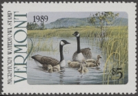 Scan of 1989 Vermont Duck Stamp MNH VF