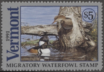 Scan of 1991 Vermont Duck Stamp MNH VF