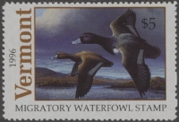 Scan of 1996 Vermont Duck Stamp MNH VF