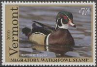 Scan of 2010 Vermont Duck Stamp MNH VF