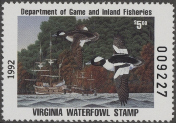 Scan of 1992 Virginia Duck Stamp MNH VF