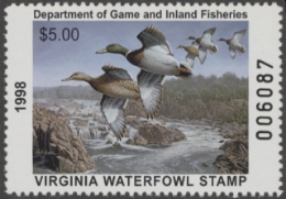 Scan of 1998 Virginia Duck Stamp MNH VF