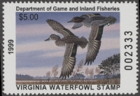 Scan of 1999 Virginia Duck Stamp MNH VF
