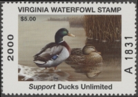 Scan of 2000 Virginia Duck Stamp MNH VF