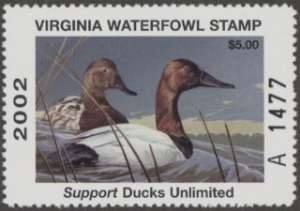 Scan of 2002 Virginia Duck Stamp MNH VF