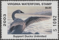 Scan of 2003 Virginia Duck Stamp MNH VF