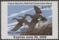 Scan of 2008 Virginia Duck Stamp MNH VF