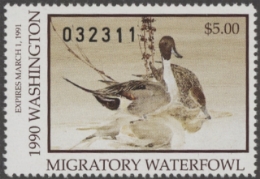 Scan of 1990 Washington Duck Stamp MNH VF