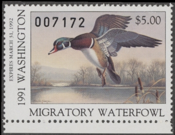 Scan of 1991 Washington Duck Stamp MNH VF