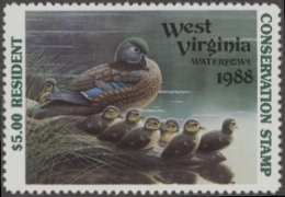 Scan of 1988 West Virginia Duck Stamp MNH VF