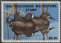 Scan of 1983 Wisconsin Duck Stamp MNH VF