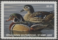 Scan of 1993 Wisconsin Duck Stamp MNH VF