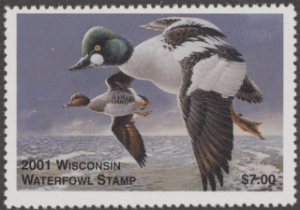 Scan of 2001 Wisconsin Duck Stamp MNH VF
