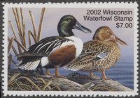 Scan of 2002 Wisconsin Duck Stamp MNH VF