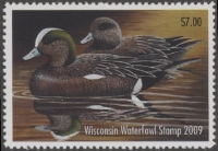 Scan of 2009 Wisconsin Duck Stamp MNH VF