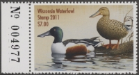 Scan of 2011 Wisconsin Duck Stamp MNH VF