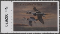 Scan of 2013 Wisconsin Duck Stamp MNH VF
