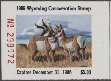 Scan of 1986 Wyoming Duck Stamp MNH VF