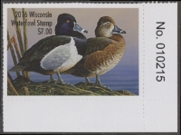 Scan of 2016 Wisconsin Duck Stamp MNH VF