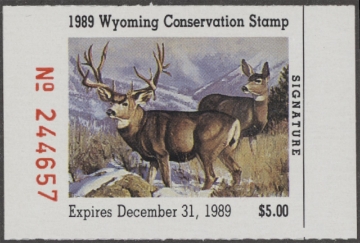 Scan of 1989 Wyoming Duck Stamp MNH VF