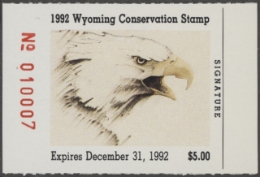 Scan of 1992 Wyoming Duck Stamp MNH VF