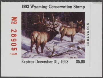 Scan of 1993 Wyoming Duck Stamp MNH VF