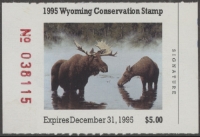 Scan of 1995 Wyoming Duck Stamp MNH VF