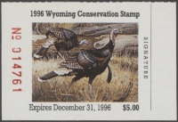 Scan of 1996 Wyoming Duck Stamp MNH VF