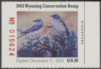 Scan of 2003 Wyoming Duck Stamp MNH VF