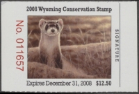 Scan of 2008 Wyoming Duck Stamp MNH VF