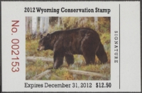 Scan of 2012 Wyoming Duck Stamp MNH VF