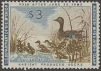 Scan of RW28 1961 Duck Stamp  MNH Fine