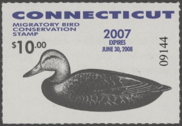 Scan of 2007 Connecticut Duck Stamp MNH VF