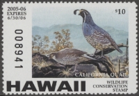 Scan of 2005 Hawaii Duck Stamp MNH VF
