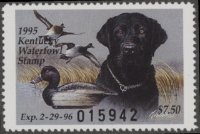 Scan of 1995 Kentucky Duck Stamp MNH VF