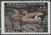 Scan of 1998 Kentucky Duck Stamp MNH VF
