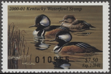 Scan of 2000 Kentucky Duck Stamp MNH VF