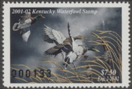 Scan of 2001 Kentucky Duck Stamp MNH VF