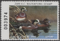 Scan of 2009 North Carolina Duck Stamp MNH VF