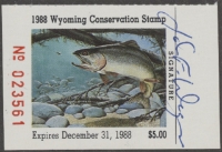 Scan of 1988 Wyoming Duck Stamp Used VF