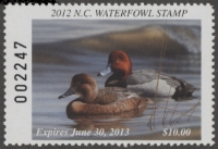 Scan of 2012 North Carolina Duck Stamp MNH VF