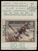 Scan of 1980 Tennessee Duck Stamp MNH VF