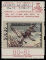 Scan of 1980 Tennessee Duck Stamp MNH VF