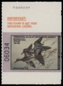 Scan of 1989 Tennessee Duck Stamp MNH VF